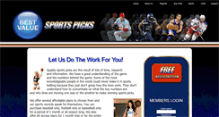 Desktop Screenshot of bestvaluesportspicks.com